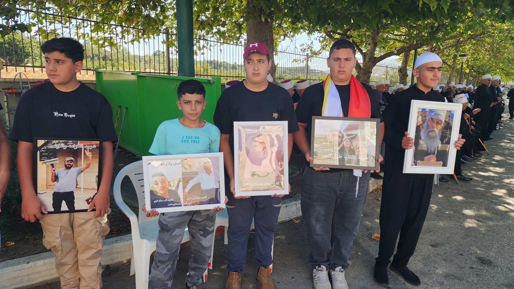 موقف تأبيني لشهداء جبل العرب في مقام سيدنا اليعفوري في الجولان المحتل(صور)